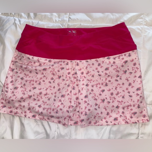 NWT Adidas Women's Pink Golf Tour Animal Print Pull On Skort Size Medium Size L - Picture 3 of 7